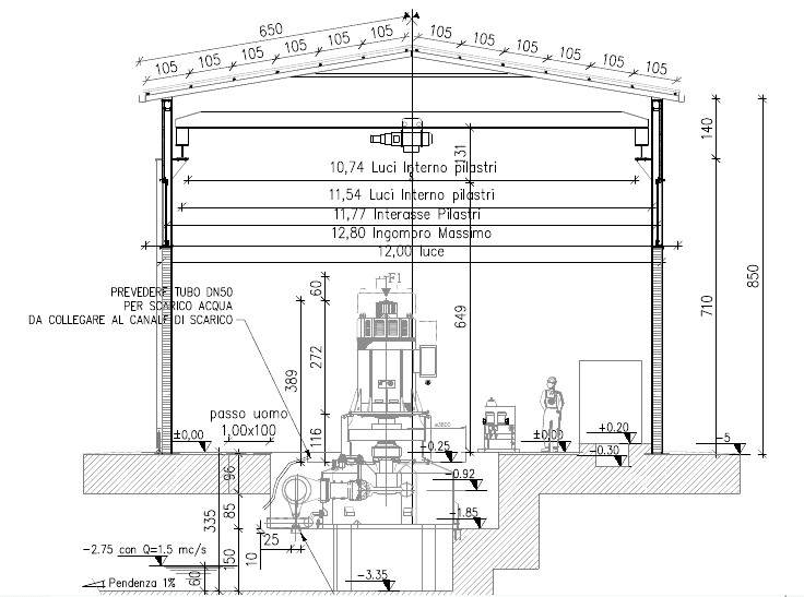 centrale: progetto esecutivo sezione