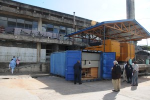 Bugando M.C. - Apertura del container della T.A.C.